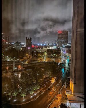 David Morrissey Instagram - Rainy night in Manchester!