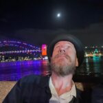 David Thewlis Instagram – Moon photos always seem like such a great idea until you take them. The same goes for wearing a small scooter tyre on your head. Sydney, Australia