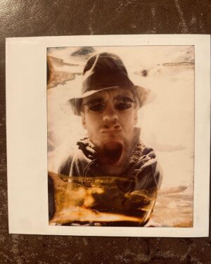 David Thewlis Instagram - Found these old double exposed Polaroids dating back to the mid nineties when I shot Seven Years in Tibet. The first two are of a famous nineties heartthrob and Brad Pitt, and the last two are just me larking about with meself. This was how we passed time on film sets before phones and iPads. Btw don’t smoke kids. Don’t poke yourself in the eye. Don’t climb mountains. Don’t hang out with people better looking than yourself.  Dont give advice. Dont tell people what to do. Don’t make lists. Don’t post crap on Instagram. Don’t let your captions go on too long. Don’t let your chewing gum lose its flavour on the bedpost overnight. Stop reading. Go to sleep. Unless you’re driving. Stop driving.