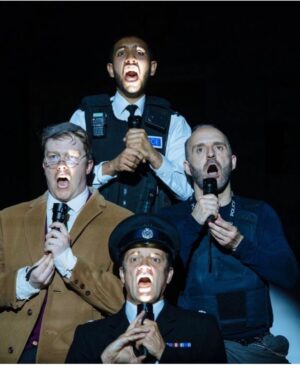 David Thewlis Instagram - If you’re in London, around London, under, or  maybe floating a few feet above London any time soon go and see Accidental Death Of An Anarchist at the Theatre Royal Haymarket. It’s one of the best pieces of theatre I’ve ever experienced. A fantastically funny play about profoundly serious issues. A radical rewriting and staging of Dario Fo’s superb satire. I will never forget those two wonderful hours. Enormous admiration and respect for @danielrigbyrigby ‘s explosive and unrelenting performance as The Maniac, @raggett.daniel ‘s flawless direction and @tom.basden who has brought Fo's work so up to date it feels as if it’s still being written minutes before the lights go up. The whole cast are excellent. Thank you folks. Btw, to be clear, I’m not in it and have nothing to do with it. That’s it. Now go. Trust me - go!  @anarchistwestend @danielrigbyrigby @raggett.daniel @tom.basden 
@inquest_org @tonygardner64  @rokum4r @fondazioneforame @playfulprods @theatreroyalhaymarket