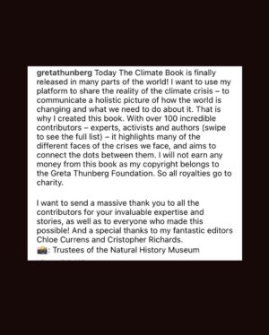 David Thewlis Instagram - At first I thought it was a curious decision for @gretathunberg to dress like me in The Sandman to promote her new book, but then it certainly caught my attention and I ordered it immediately. She obviously knew what she was doing. It’s such an impressive and inspiring piece of work that I’m presenting it here so that it might entice you in the same way. Welcome to the gang, Greta.