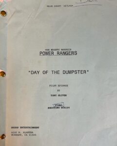 David Yost Instagram - Day 10 Question of the #12DaysOfHolidayGivingGiveaway : In the Original Pilot, what was the original name of Zordon? You can see it in the script pages provided. Write your answer below and thanks for playing! Zordon's Command Center