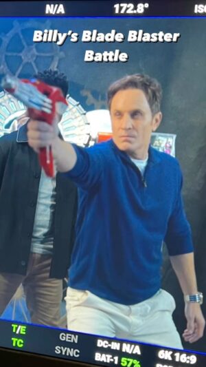 David Yost Instagram - MiGHTY MORPHIN POWER RANGERS: ONCE & ALWAYS- Here’s some raw footage of me filming “Billy’s Blade Blaster Battle” against Snizzard.. it was a fun scene to film. Unfortunately, a lot of it did not make it into the actual final scene. #powerRangers30 #mightymorphinpowerrangers #blueranger #affirmative #affirmyourself
