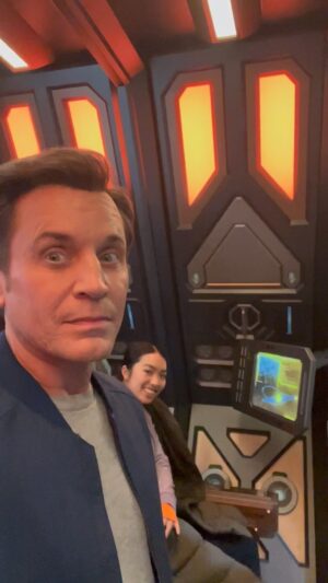 David Yost Instagram - Behind the Scenes - #COSMICFURY - we got the base up & running. Preparing to blast off.