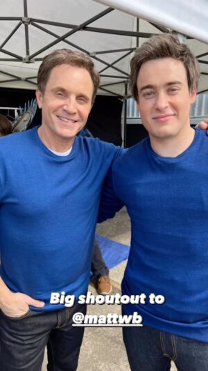 David Yost Instagram - I want to give a BIG shoutout to @mattwb for doubling me in MMPR: Once & Always. This guy is a true gent and made me look good! He sped away in the Rad Bug making me look like a “Fast & Furious” driver 😎, he walked me through & guided me in Billy’s Blade Blaster fight 💥 and, as seen in the final clip of this reel, he was hooked up to a wire and flung across the command center when Alpha hits Billy 😱! Mad respect for all stunt actors! Thank you Matt! 🙏🏼🙏🏼🙏🏼