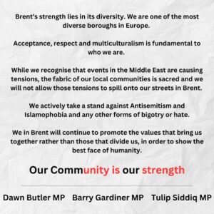 Dawn Butler Instagram - Brent MPs Joint Statement