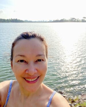 Deanna Yusoff Instagram - Good morning. 
I love my morning walks especially when I am surrounded by water, trees, monkeys…and even a huge boar! I froze and we locked eyes for a second and then we took off in opposite directions. 🤣🤣🤣 so I didn’t get to do a selfie with him. 

#morningwalk 
#watercatchmentarea 
#nature
#dailysteps 
#recharge 
#wildboar 
#ishouldnthaverun 
#morningsun 
#exercise 
#walking