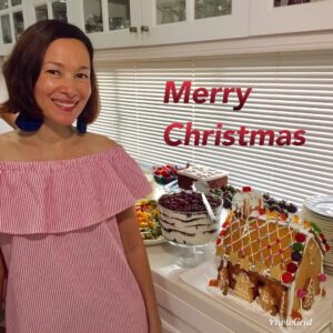 Deanna Yusoff Instagram - Merry, Merry Xmas!!! Am sooo stuffed. All this food was made by one person. What a spread! 
Happy Holidays! 
#merrychristmas 
#burp 
#gingerbreadhouse 
#blackforestcake 
#dessert 
#holiday 
#gluttony 
#stuffed 
#friends 
#xmas2018 
#livingwithdeanna 
#deannatravels 
#actress
#singer
#model
#eurasian
#fatcat