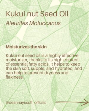 Deanna Yusoff Instagram - Kukui nut, also known as Aleurites Moluccanus, Buah Keras, Kemiri or Candlenut, is a type of nut that is commonly found in Southeast Asia, including Malaysia. It has been a delicious cooking ingredient for centuries but it's also magical when used as part of skin care and haircare.
 
Kukui Nut oil (Carrier Oil) is extracted from the nuts and has been used for centuries in traditional remedies. With its combination of essential fatty acids and vitamins E and A to soothe irritated skin, soften and moisturize dry patches and even out tone. It is also believed to have anti-inflammatory and antimicrobial properties, which may make it useful for treating skin conditions like eczema, psoriasis, and acne. This ancient Malaysian secret might just be the best kept beauty trick still. No wonder I'm using Kukui oil all the time in my formulations...it would make our grandmas proud!
 
#kukui #kukuinuts #kukuinutoil #aleuritesmoluccanus #kemiri #buahkeras #candlenutoil #malaysia #holisticskincare #singapore #naturalskincare #skinhealth #ingredient #complexion #skincareingredient #carrieroilsforskin #lightoil #carrieroils #coldpressed #psoriasis #certifiedformulator #edelbotanica #deannacreates #deannaformulates #actress