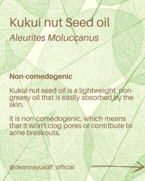 Deanna Yusoff Instagram - Kukui nut, also known as Aleurites Moluccanus, Buah Keras, Kemiri or Candlenut, is a type of nut that is commonly found in Southeast Asia, including Malaysia. It has been a delicious cooking ingredient for centuries but it's also magical when used as part of skin care and haircare.
 
Kukui Nut oil (Carrier Oil) is extracted from the nuts and has been used for centuries in traditional remedies. With its combination of essential fatty acids and vitamins E and A to soothe irritated skin, soften and moisturize dry patches and even out tone. It is also believed to have anti-inflammatory and antimicrobial properties, which may make it useful for treating skin conditions like eczema, psoriasis, and acne. This ancient Malaysian secret might just be the best kept beauty trick still. No wonder I'm using Kukui oil all the time in my formulations...it would make our grandmas proud!
 
#kukui #kukuinuts #kukuinutoil #aleuritesmoluccanus #kemiri #buahkeras #candlenutoil #malaysia #holisticskincare #singapore #naturalskincare #skinhealth #ingredient #complexion #skincareingredient #carrieroilsforskin #lightoil #carrieroils #coldpressed #psoriasis #certifiedformulator #edelbotanica #deannacreates #deannaformulates #actress