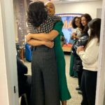 Deborah Roberts Instagram - When you bump into that filmmaker genius @ava on the way out of @goodmorningamerica your day brightens up! Gracious, gorgeous and always giving inspirational work, including her powerful new film @originmovie She’s also a contributor to my book, celebrating teachers, @lessonslearnedandcherished #gratitude