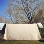 Debra Winger Instagram - Springing. This is how to find Joy in 'dirty laundry'! Disappointment is absurd in spring. No place for it to thrive... Bought this linen in Paris while making #patriotamazon with a great cast and crew and the brill #stevenconrad . Today my wish is for peace where there are no clotheslines possible.