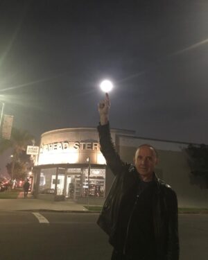 Debra Winger Instagram - some nights he just #hangsthemoon  #arlisshoward #thefingerorthemoon