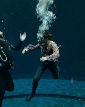 Dempsey Bryk Instagram - got to combine my passions of scuba diving, acting, and looking at James Bond on a Zodiac boat