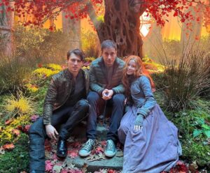 Dempsey Bryk Instagram - Willow finale BTS dump 1 (spoilers ahead 🚨)
1. Me and Ellie
2. Me, Ellie, and a man who wandered onto set one day
3. Proof Ruby is my actual sister (and actually hits me)
4. Erin Kellyman
5. Erin Kellyman blowing a burp into my ear
6. Amar insisted I post this specifically…
7. …to show us guys were serious gym-goers
8. Tony forbade me from posting this specifically (the disguise he uses to fly under the radar in public)
9. Throughout time there always has existed, and always will exist, the boys. 
10. Ellie DOES know how to sit in chairs people (the rumours aren’t true!)