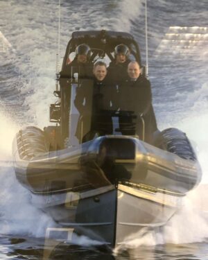 Dempsey Bryk Instagram - got to combine my passions of scuba diving, acting, and looking at James Bond on a Zodiac boat