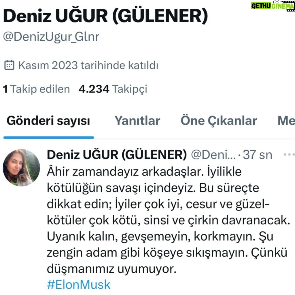 Deniz Uğur Instagram - X hesabım kapatılana dek DESTEK olabilirsiniz✔️ #Twitter 🔴 Bir yerden şu cümleyi duyduğumu hatırlarım: “Herkesin bir fiyatı vardır ve bu her zaman para değildir”… Eğer yayınlamış olduğum videoyu izlerseniz, tehdit mekanizmasının nasıl işlediğini anlayabilirsiniz. Şeytan, insanları nefsî ve ahlâkî zaaflarından ustalıkla yakalar. Korkanların niye korktuğunu şimdi herkesin anladığını düşünüyorum.