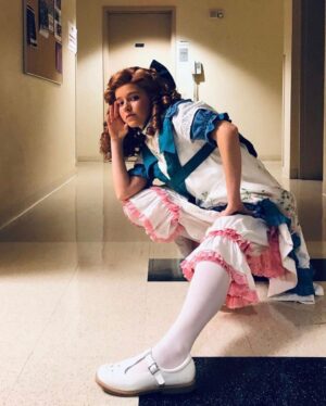 Devon Hales Instagram - More theâtre? The character I was rehearsing while we shot eps. 8/9/10, and performed after we wrapped. The Nether 🤖👄🐰🪓 for Theater Emory.