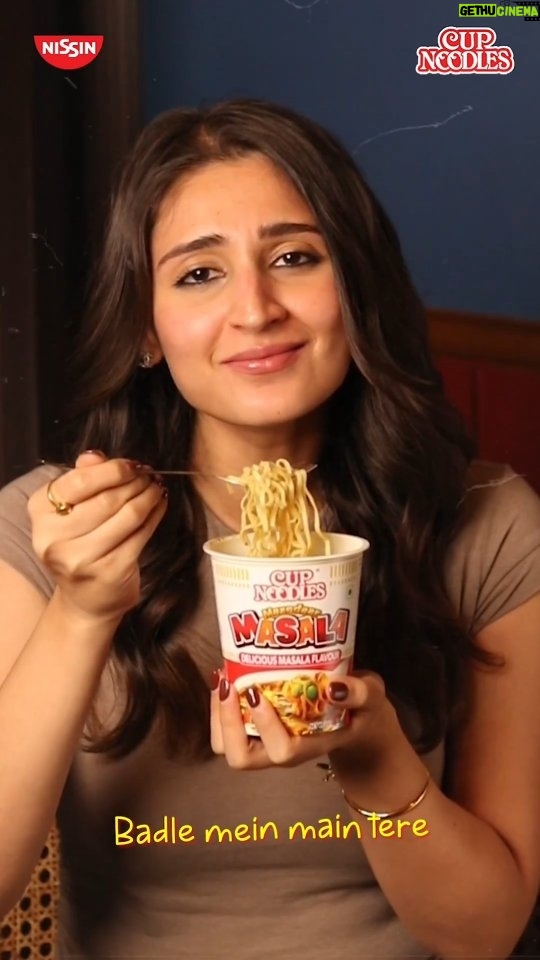 Dhvani Bhanushali Instagram - Cup Noodles is a vibe but with Vaaste, it’s a whole party! 🎉 Sing along with @dhvanibhanushali22 and complete the lyrics in the comments for a surprise! 😉 #Dhvani #Vaaste #Music #Snack #CupNoodles #CupNoodlesIndia #Nissin #NissinIndia #VibeItUp #InstantNoodles #NoodleLover #InfluencerMarketing