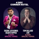 Dilruk Jayasinha Instagram - LIVE TAPING! People of my hometown Melbourne, I’m joining forces with @tomcballard who is easily one of the best standup comedians Australia ever produced, and we are filming our standup hours back to back. Both on MON Dec 4th at @cornerhotel, 6.30pm for my “Heart Stopper” show about my widdle heart attack last year, and 8.30pm to see Tom crushing for an entire hour like he always does. Tix from @comedy_au and the link in my bio. Would be really awesome to have a packed audience for the taping so see you there and if you can’t make it tell ya pals to help me put their bums on those seats. ❤️‍🩹🙏🏾
