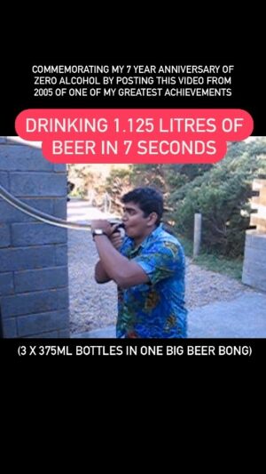 Dilruk Jayasinha Instagram - SEVEN YEARS booze free and glad to say there’s no “Seven Year Itch” to scratch. Very much happier and healthier without alcohol in my life, but hard to deny there were plenty of great times when things didn’t go completely off the rails. This video of 20 yr old me is one such favourite moment of mine. To 7 more 🧋