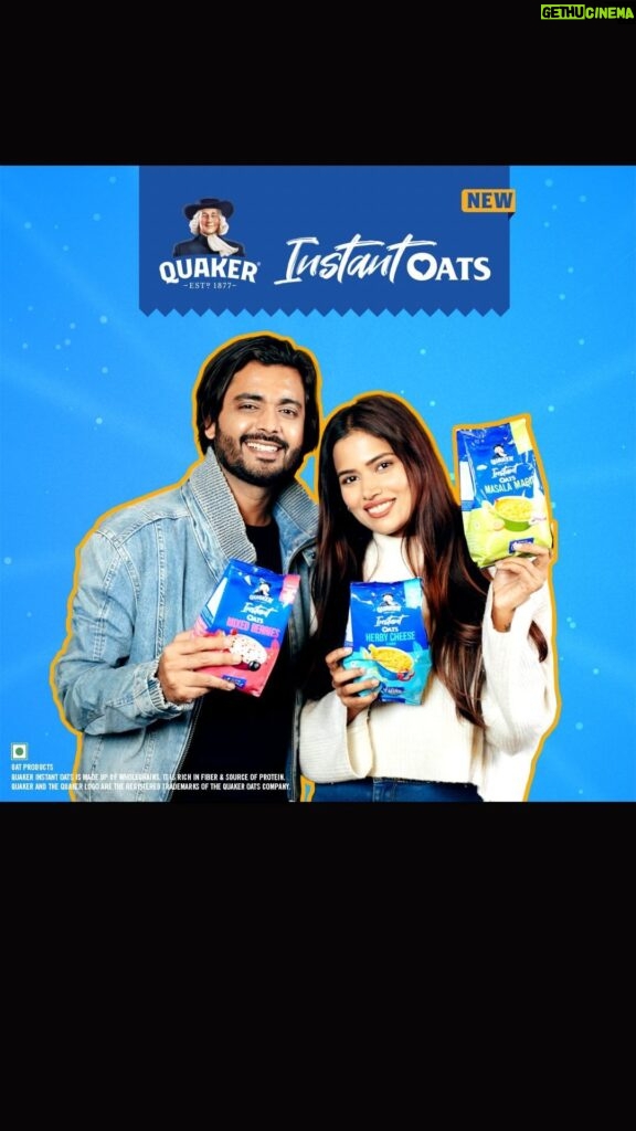 Dimpi Sanghvi Instagram - Give a tasty spin to your resolutions and fulfill them with all new delicious Quaker Instant Oats. Now available in 3 flavours- Herby Cheese Flavour, Mixed Berries & Masala Magic. Nutritious Oats, Ab Bane Delicious! @quaker_india #Ad #Quaker #QuakerInstantOats #Delicious #Oats #Resolutions
