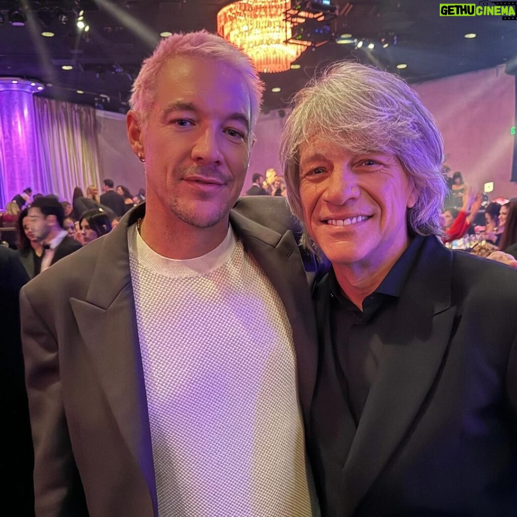 Diplo Instagram - Went from dinner with @bonjovi to breakfast with 1000 hot shirtless dudes downtown @thishorseflies grammys #🏳️‍🌈 @ronyalwin Los Angeles, California