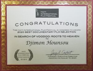 Djimon Hounsou Instagram - Haiti International Film Festival 2020 - Best Documentary awarded to In Search of Voodoo: Roots to Heaven; thank you 🙏🏿