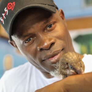 Djimon Hounsou Instagram - I met Juba during a recent trip to Nigeria with @wildaid The two-week-old pangolin was rescued after it’s mother was poached for bushmeat. White-bellied pangolins like Juba just became classified as endangered due to poaching. We need to act now to truly protect them. #PoachingStealsFromUsAll