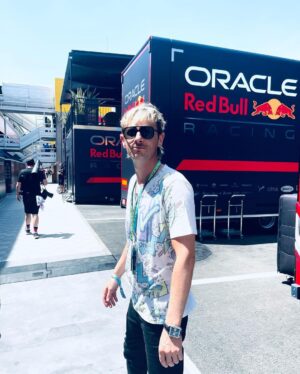Dominic Howard Instagram - That was a hot one! thanks @redbullracing for looking after us. Sweet result 🏆 #spanishgp #redbullracing