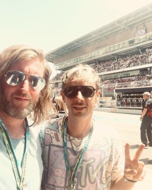 Dominic Howard Instagram - That was a hot one! thanks @redbullracing for looking after us. Sweet result 🏆 #spanishgp #redbullracing