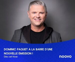 Dominic Paquet Instagram - Oh yes! Je suis super heureux de vous annoncer que je serai à la barre de la nouvelle émission Ça c'est drôle, dès janvier sur @noovo.ca!! 😁

Ben hâte de vous présenter ça et de vous faire rire à nouveau dans votre tivi!