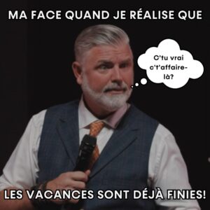 Dominic Paquet Instagram - J’imagine que c’est le retour au travail pour plusieurs d’entre vous aujourd’hui pis c’pas toujours facile, hein? On dirait que les vacances ça passe toujours plus vite que prévu! 😅

Y’en as-tu pour qui c’était difficile à matin? 🥴