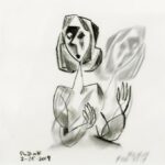 Don Shank Instagram – Seated Woman – charcoal drawing I ran through photoshop and the Oilist app. Always fascinating where it finds color where there was none. #charcoal #oilist #oilistapp