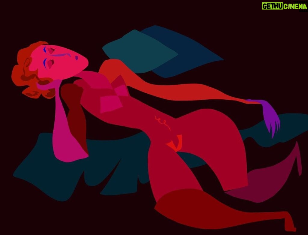 Don Shank Instagram - Red Nude Reclining