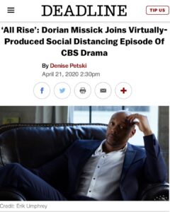 Dorian Missick Instagram - What a blessing to be in @deadline with my wife @simonemissick God is awesome! Jumping on wifey’s show for the finale. @allrisecbs #DjTailwindTurner #ForLife Los Angeles, California