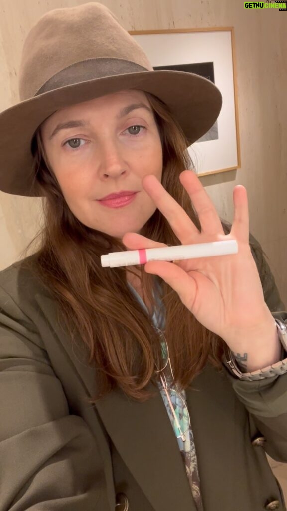 Drew Barrymore Instagram - I love my @flowerbeauty Plump Up Gloss Stick! Available now at @cvspharmacy and online @ultabeauty
