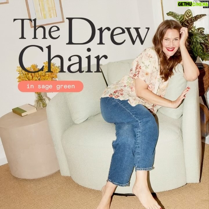 Drew Barrymore Instagram - 🚨 SALE ALERT 🚨 The comfiest chair ever is now on sale! Just in time to curl up with hot chocolate and your favorite Christmas movie 🎄✨​