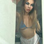 Drew Catherine Instagram - The blinds are for privacy 😉 #blonde#blue#lingerie#findomgoddess#sunny#longhair#garterstockings#stockings#findomworship#rednails#bedroom#dom#finacialdomination Blue Skies