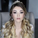 Drew Catherine Instagram - A fun bridal glamour look with @katerinarapoportinc ! She did the amazing hair & make up, as well as the photos! Super talented woman! Should I do more looks like this ? Do you prefer my natural / no make up looks? Nails by @ann_hardrocknails Hair by @bellamihair #bridal#glam