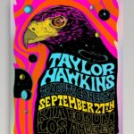 Dug One Instagram - UPDATE: SOLD OUT! Thank you. This is our poster we designed for the Sept 27th @foofighters Taylor Hawkins Tribute Show at KIA Forum in Los Angeles. We will be releasing this 5 color silkscreen print printed by our folks over @industryprintshop signed and numbered artists proofs at 12:00pm PT/3:00pm EST Tuesday Sept 27th. the link will be in our bio. Kia Forum