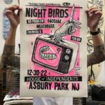 Dug One Instagram - Cranking out our latest print for @night___birds Dec 30 show in Asbury Park. A limited run will only be available at venue the night of show. Asbury Park, New Jersey