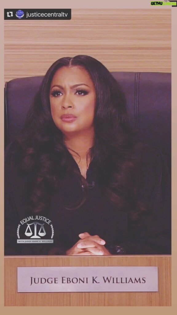 Eboni K. Williams Instagram - “NeverMind…Cheaters don’t get no credit”⁣ ⁣ That’s My Judgment 👩🏾‍⚖️ ⁣ ⁣ Another day in #JudgeEboni’s Court ⁣ ⁣ Catch brand new episodes everyday! ⁣ Click the link 🔗in my bio to plug in your zip code and find the show wherever you are.⁣ No cable required 🔌 ⁣ ⁣ MUA: @makeupbylatrice Hair: @queenwink @justicecentraltv @allenmgroup