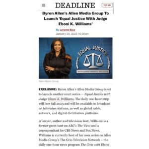 Eboni K. Williams Instagram - ⁣
All Rise 👩🏾‍⚖️⁣
⁣
Judge Eboni K. Williams PRESIDING ⁣
⁣
Elated to present to you…⁣
“Equal Justice with Judge Eboni K. Williams” ⁣
⁣
Coming to a daytime television screen near you this fall 🙌🏾✨ ⁣
⁣
There is no one in this industry I trust and revere more than Byron Allen. His consistent commitment to creating exceptional television and his unmatched cultural competency are key reasons this new show will be unlike anything else on-air. I am certain that we will deliver a revolutionary television court series.⁣
⁣
Y’all, We serve a remarkable God 🙏🏾⁣
⁣
*The last slide photo was taken in 2014. ⁣
Who knew then, as I was just starting my broadcast career, that almost 10 years later Judge Kevin Ross and I would be on-air colleagues.⁣
⁣
Blessed isn’t even a big enough word ✨ ⁣
⁣
Lesson: Stay in YOUR PROCESS⁣
Get more gems by getting my new book⁣
BET ON BLACK: The Good News About Being Black in America Today. Link 🔗in bio ⁣
⁣
Love y’all, ⁣
⁣
Judge Williams