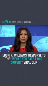 Eboni K. Williams Instagram - The exclusive interview with Eboni K. Williams (@ebonikwilliams) and Dr. Iyanla Vanzant about if she would date a bus driver seems to have a lot of people talking. Listen to her response to the commentators, and for the full interview with Dr. Iyanla Vanzant, head over to theGrio’s Youtube channel.