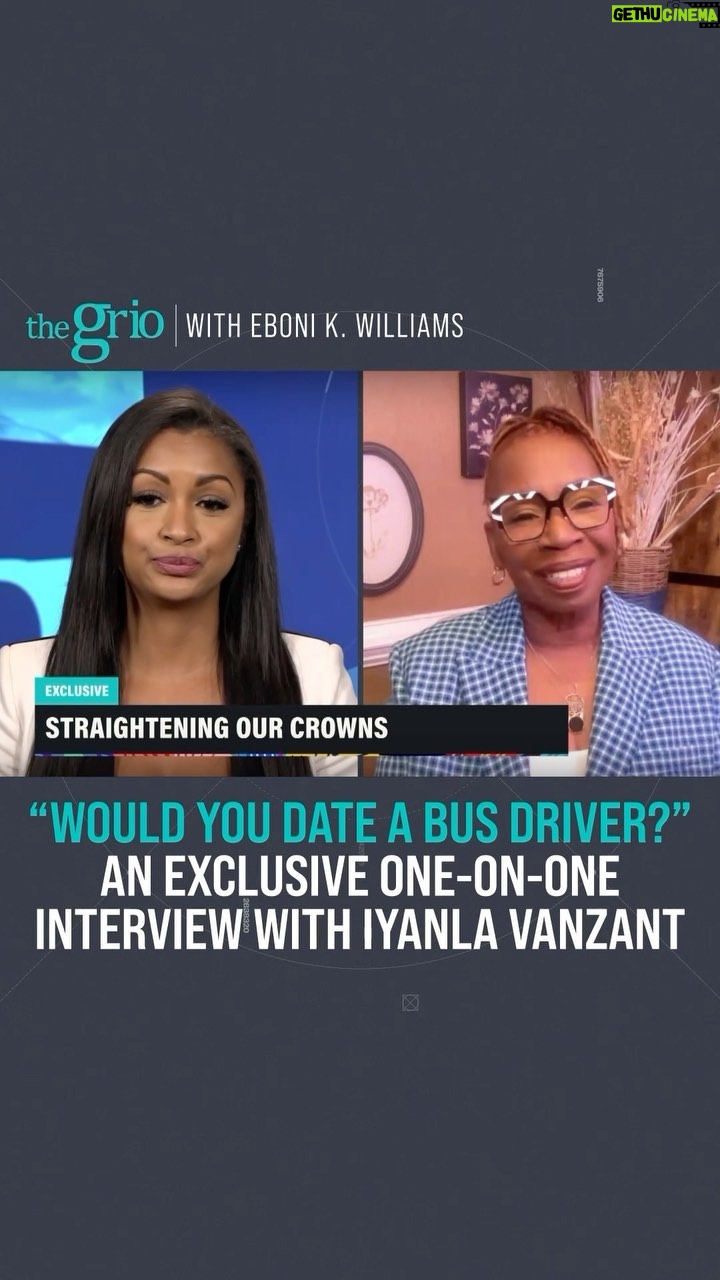 Eboni K. Williams Instagram - Join Eboni K. Williams (@ebonikwilliams) in an exclusive one-on-one interview with TV personality and life coach Dr. Iyanla Vanzant (@iyanlavanzant) as they explore masculine vs. feminine energy and how to straighten our crowns. Tune into a brand new episode of theGrio with Eboni K. Williams at 6 pm ET on theGrio cable channel tonight.