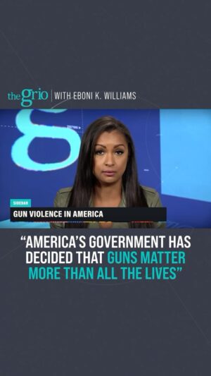 Eboni K. Williams Instagram - If it feels like America’s government cares more about guns than American lives, it’s because the amount of mass shootings we’ve had this year alone might prove that they do. Eboni K. Williams (@ebonikwilliams) gives her thoughts on #gunviolence in America in this Sidebar. 

Tune into theGrio with Eboni K. Williams at 6 pm ET tonight on theGrio cable channel.
