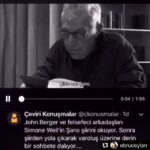 Ebru Ceylan Instagram - John Berger, 1926-2017 🖤 ・・・ Şiirin ve şiir üzerine tartışmanın tamamı #çevirikonuşmalar youtube sayfasında. #johnberger #simoneweil #poemandphilosophy