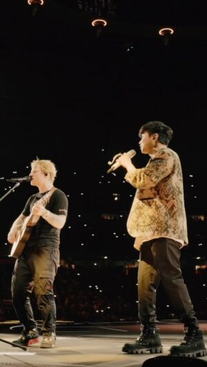 Ed Sheeran Instagram - I had the honour of having the amazing @jjlin on stage last night in Singapore. Me and the band had learnt one of his biggest hits, Twilight, for the show, but because it was entirely in Mandarin, I felt like I didn’t want to mess it up, or be disrespectful by by getting it wrong so the original plan was for us to play and JJ to sing. 10 mins before I went on JJ said he would sit and teach me some of the Mandarin and it was so fun to do live. My first time speaking and singing in Mandarin and deffo not the last. Thanks for all the love Singapore, honestly my fav show of the year so far, and thanks JJ, you rock x