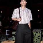 Edward Chen Instagram - Loved the show!🩵 Let’s see what a wonderful night～Fantastico！👜🕶️ #bottegaveneta @matthieu_blazy